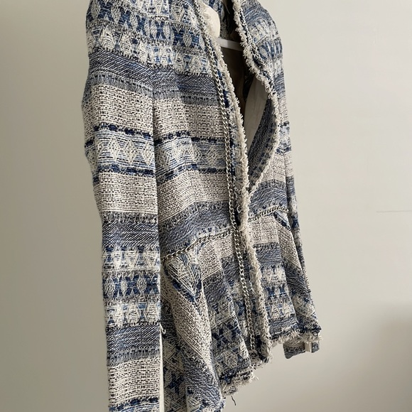 Size O NWT Rebecca Taylor Tweed & Chain Blazer - Picture 2 of 5